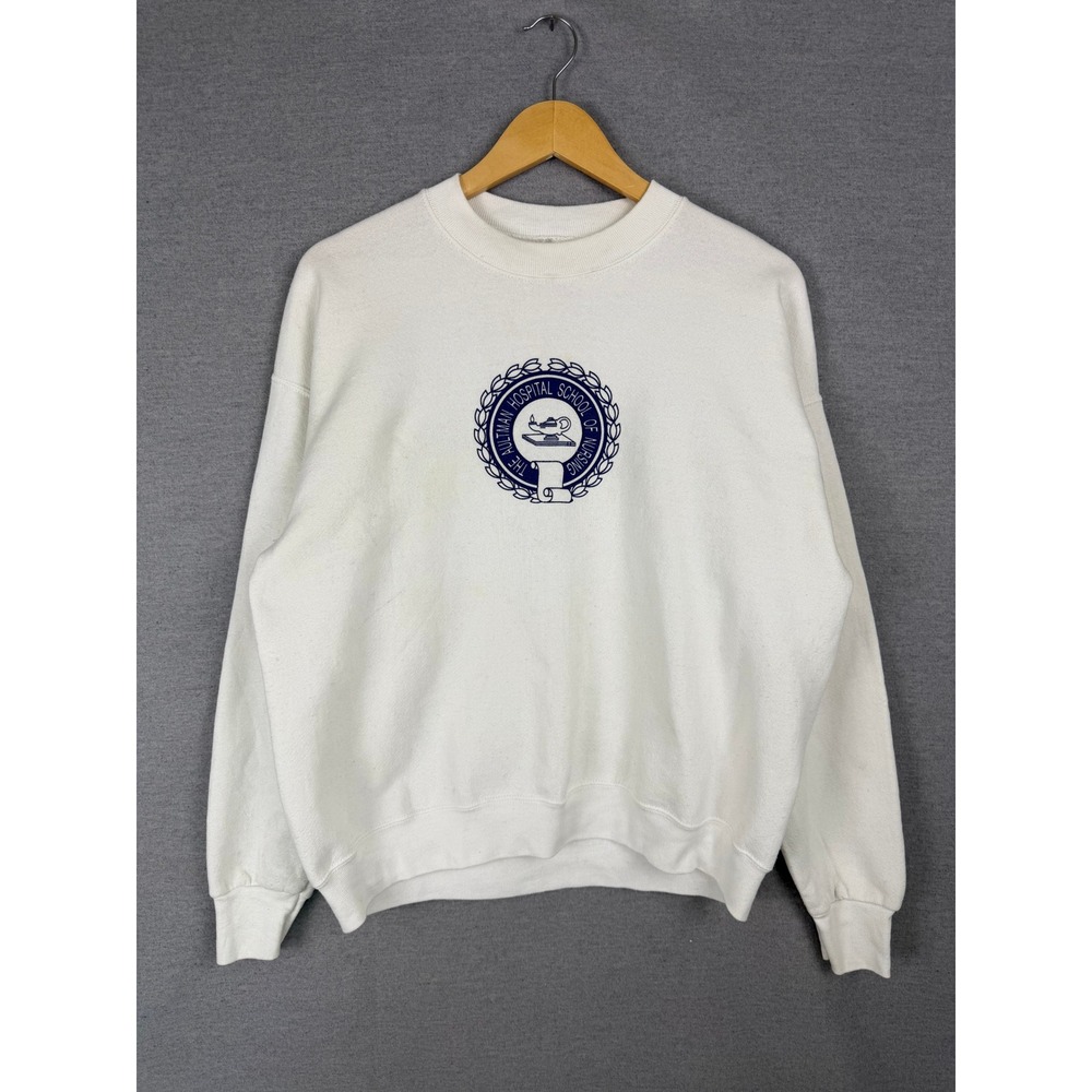 Vintage Fruit of the Loom Aultman Hospital School of Nursing Sweatshirt White L